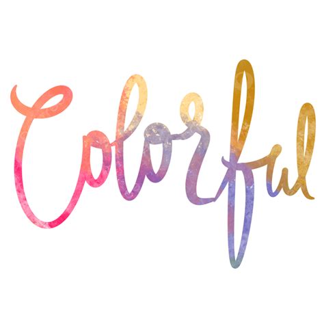 Colorful Cursive Writing, Colorful, Cursive, Lettering PNG Transparent Clipart Image and PSD ...