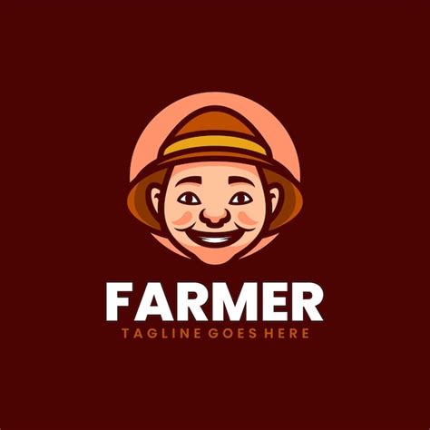 Premium Vector | Farmer mascot logo design