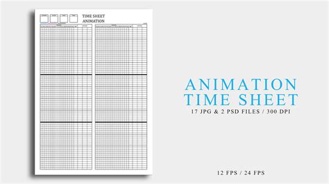 ArtStation - Animation Time Sheet Template | Artworks