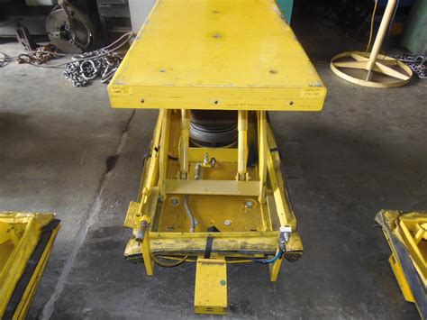 2000 LB. SOUTHWORTH AIR LIFT TABLE, MODEL LSA2-24, PNEUMATIC CROSS TRAVEL, 26 x 48 INCH TABLE ...