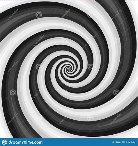 Black and White Hypnotic Spiral Background. Vector Stock Vector - Illustration of element, white ...