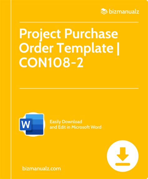 Purchase Order Template Microsoft Word