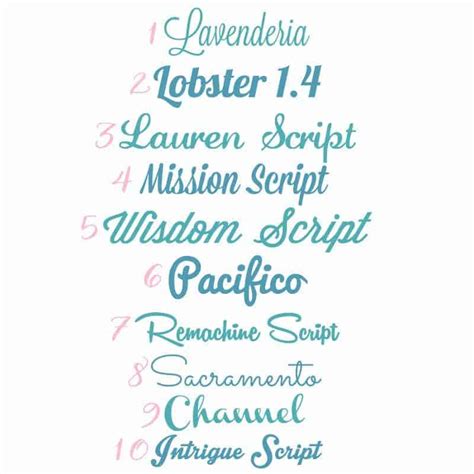 Best Free Cursive Fonts For Cricut - Best Free Fonts, Typefaces and ...