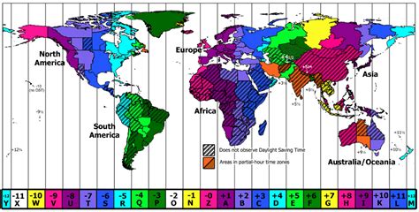 World Map For Time Zones - Winter Storm 2024