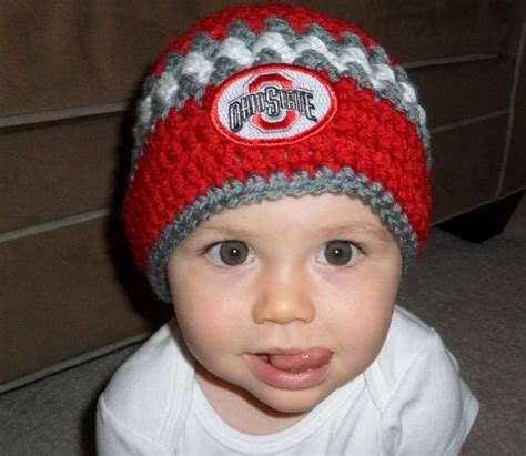 Handmade Ohio State Baby Crochet Hat / Photo Prop by LayneCouture, $25.99 Crochet Baby Boy Hat ...