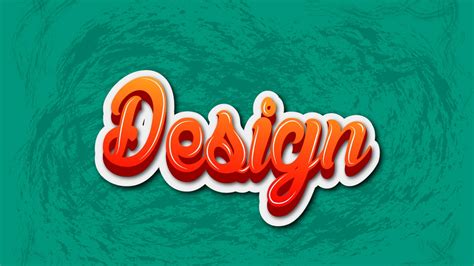 3D Text Logo Illustrator