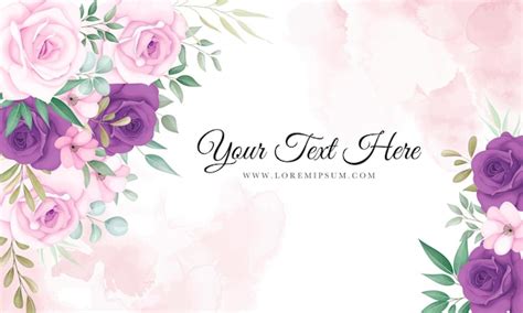 Premium Vector | Beautiful pink and purple floral background