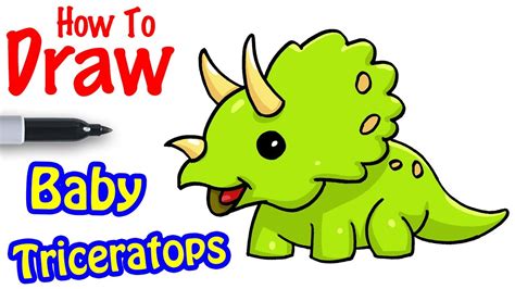 Triceratops Drawing For Kids