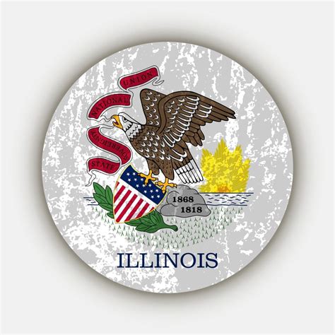 Illinois state flag. Vector illustration. 13947459 Vector Art at Vecteezy