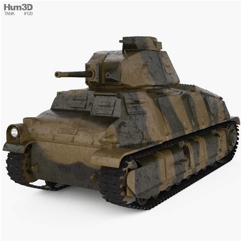 3D model of Somua S35 Cavalry Tank | 3d model, Tank, Model