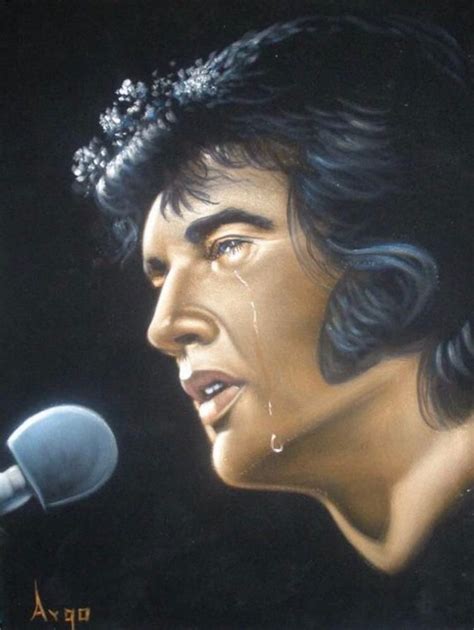 Elvis Presley the King Black Velvet Original Oil Painting Handpainted Signed Art 18 by 24 Inches ...