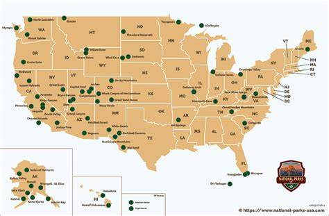 National Parks Map - Here are the National Parks in the USA