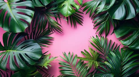 Premium Photo | Summer Tropical Leaves Background