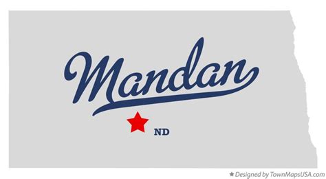 Map of Mandan, Morton County, ND, North Dakota