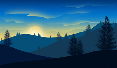 Sunrise Landscape Minimalism 5k Wallpaper,HD Artist Wallpapers,4k Wallpapers,Images,Backgrounds ...