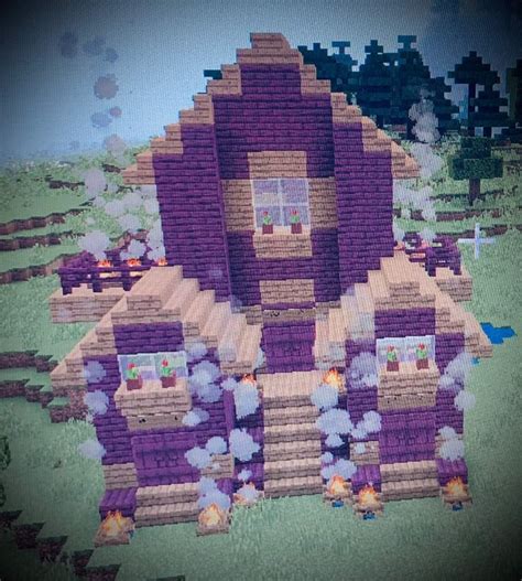 made a purple house!! 🦄 | Minecraft Amino