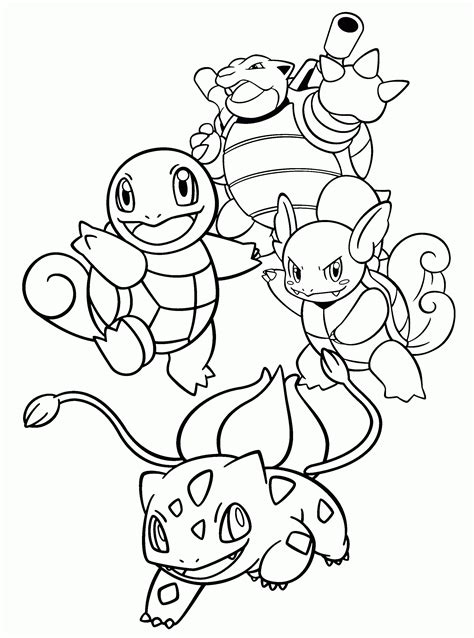 Pokemon Coloring Pages Squirtle - Free Printable Templates