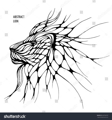 Abstract Lionfreehand Drawing Stock Vector (Royalty Free) 560706559