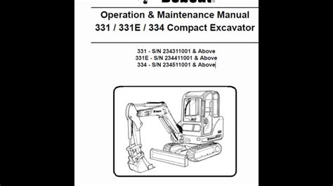 Bobcat 334 Parts Manual