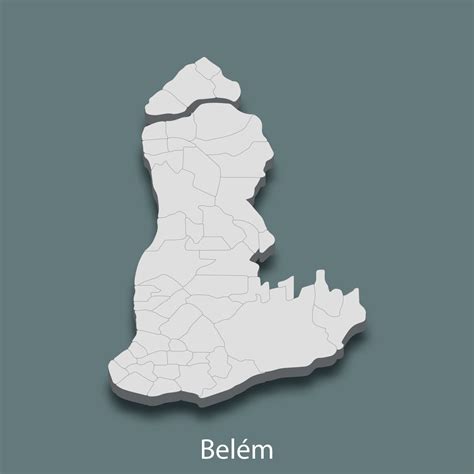 3d isometric map of Belem is a city of Brazil 11308954 Vector Art at Vecteezy