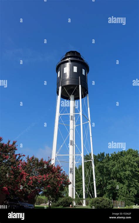 Cape Charles water tower built to look like old Cape Charles Lighthouse, Virginia, USA Stock ...