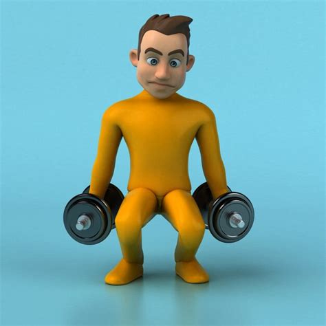 Premium Photo | Fun 3d cartoon yellow character