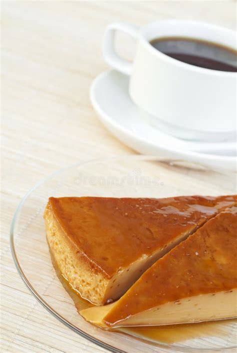 Creme caramel and coffee stock image. Image of food, french - 21102599