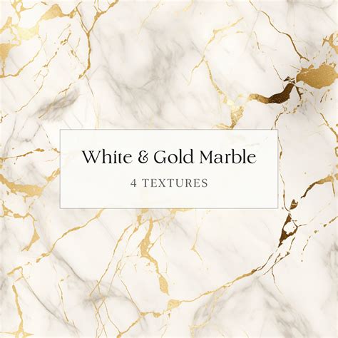 White and Gold Marble Textures, Seamless Pattern, Digital Paper, Commercial Use, Downloadable ...