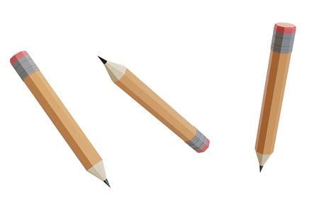 pencil 3d illustration rendering icon isolated 20639645 PNG