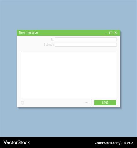 Email blank template Royalty Free Vector Image