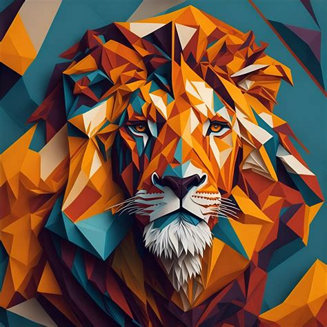 Abstract Lion Art Digital Download Animal Wall Decor High-quality Printable Lion Poster - Etsy