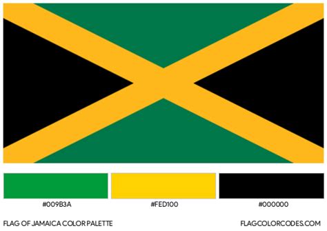 Jamaica flag color codes