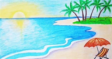 Beautiful Scenery Drawings With Crayons / Use them in commercial designs under lifetime ...