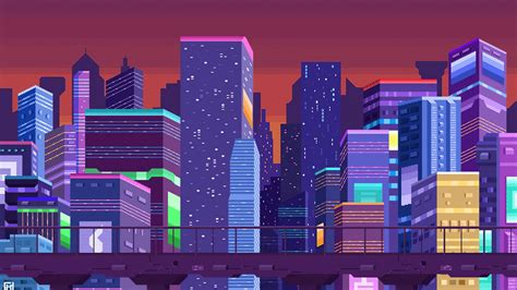 1366x768 Buildings Pixel Art Cityscape 4k Laptop HD ,HD 4k Wallpapers,Images,Backgrounds,Photos ...