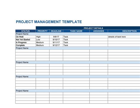 Multiple Project Tracking Template Excel Printable Receipt Template - Riset