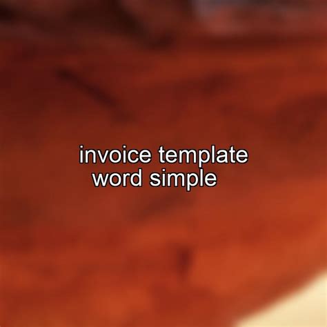 Invoice template word simple - wzorypoleczenstwa.pl