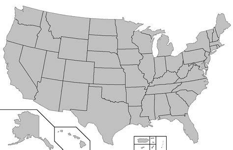 Blank Political Map Usa