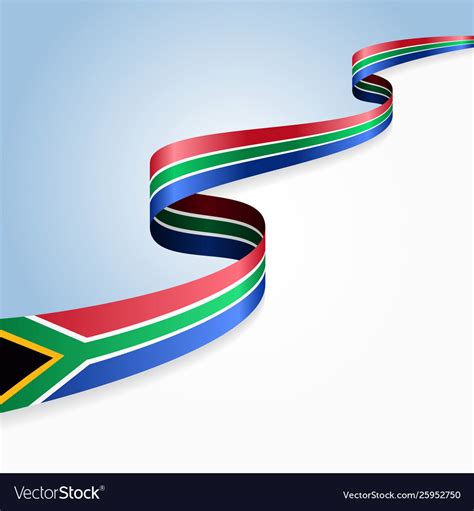 South african flag wavy abstract background Vector Image