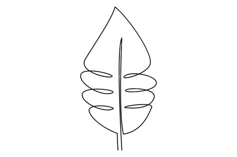 Premium Vector | Continuous one line drawing of Leaf outline vector art illustration isolated on ...