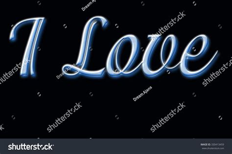 Black Background Blue Text I Love Stock Photo 330413459 : Shutterstock