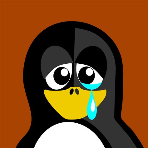 Clipart - sad penguin