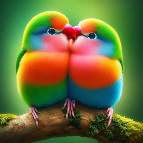 Lovebirds generative ai | Premium AI-generated image