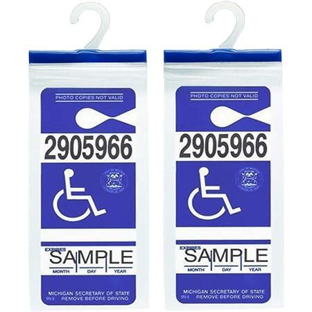 Amazon.com: Handicap Parking Placard Holder - Disabled Parking Permit Holder Hanger Sleeve with ...