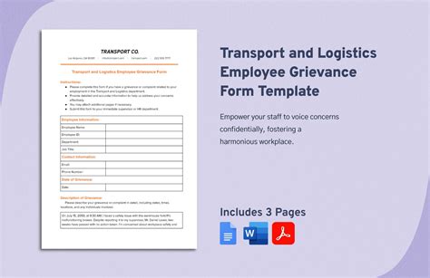 Transport and Logistics Service Request Form Template in Word, PDF, Google Docs - Download ...