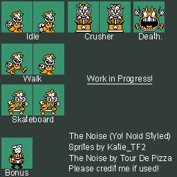 Custom / Edited - Pizza Tower Customs - The Noise (Yo! Noid-Style) - The Spriters Resource