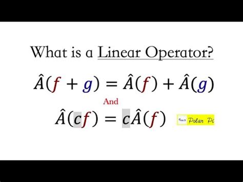 What is a Linear Operator? - YouTube