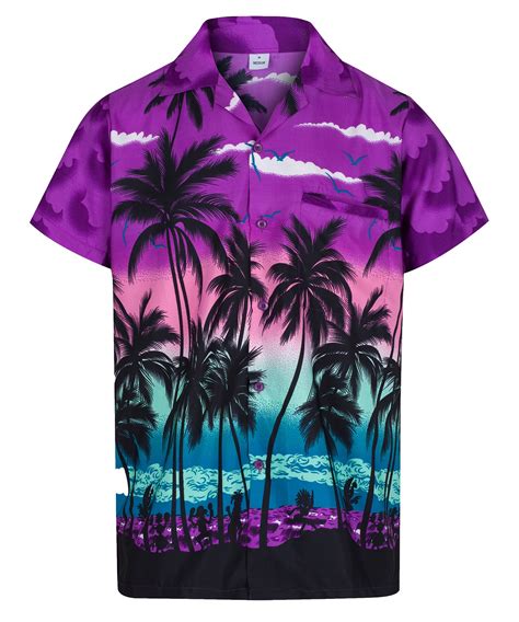 MENS HAWAIIAN SHIRT ALOHA HAWAII THEMED PARTY SHIRT HOLIDAY BEACH FANCY DRESS