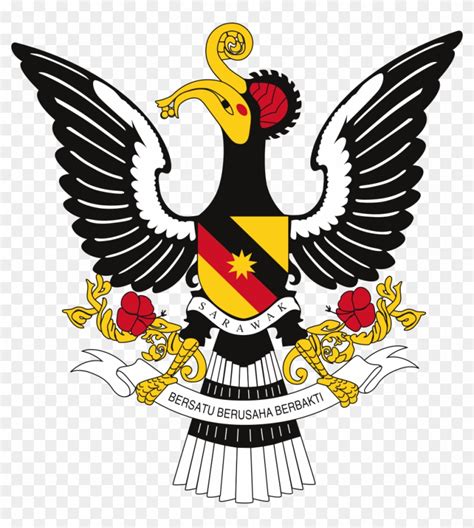 960px-coat Of Arms Of Sarawak - Logo Kerajaan Negeri Sarawak, HD Png Download - 960x1024 ...