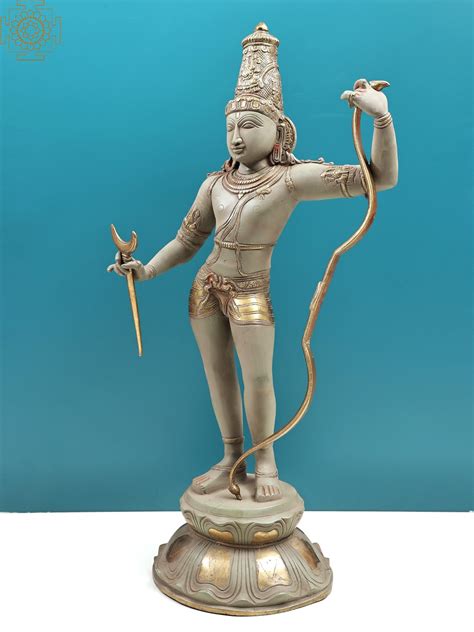 23" Sri Rama| Lord Rama In Brass | Handcrafted In India | Exotic India Art