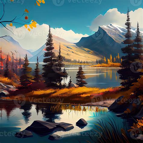 Landscape Art - Ai Generated 22416549 Stock Photo at Vecteezy